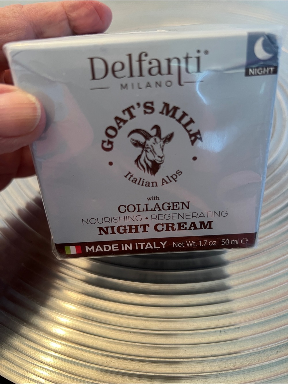 DELFANTI NWT Goat's Milk with Collagen Night Cream - Made in Italy